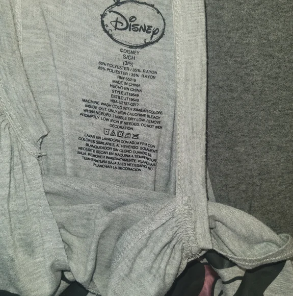 Disney Heather Gray Tank Top S/Ch 3 5 - Picture 2 of 4